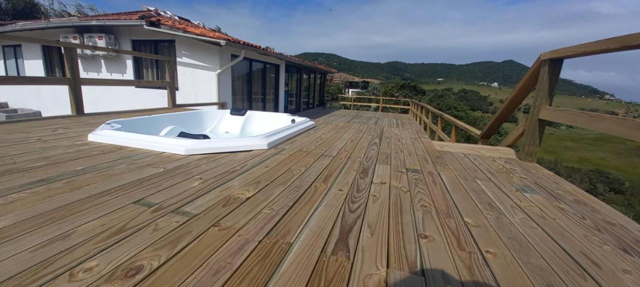 Villa Santorini Praia Do Rosa Com Piscina E Jacuzzi Exterior photo